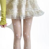Pantyhose Women Cartoon Bear Cute Tights Summer Ultra-Thin Transparent Nylon Thigh High Stocking Jk Lolita Pantyhose Women Tight One Size