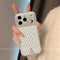 Transparent Silicone Phone Case IPhone 17 Pro 16 15 With Polka Dot Dessert Bear Design Shockproof Protective Cover iPhone 17
