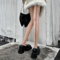 Sexy Women Tights Summer Mesh Nylon Thigh High Long Stockings Skin Effect Pantyhose Gothic Striped Punk Streetwear Lingeries One Size