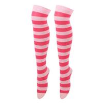 Dot Thigh High Stockings Womens Striped Ladies Girls Black White Pink Long Over Above Knee Socks Cosplay Lolita Harajuku Y2K One Size