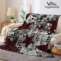 Ruby Star Grid Flannel Blanket Warm Soft Halloween Christmas Couch Warm Cozy Decorative Decor Gift for All Season Size: 75*100cm, Weight: 230 GSM