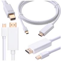 Mini dp displayport do hdmi 1,8m biały przewód kabel przejściówka adapter