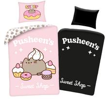 Glow-in-the-dark bedding 140x200 Pusheen kitten sweet pink
