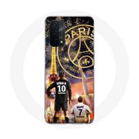 Coque pour Oppo A74 PSG Neymar et Mbappé Joyeux noël