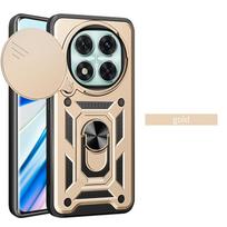 Šarvuotas dėklas Xiaomi Redmi 14 Pro 5G Note 14 Pro+ Plus dangtelis, apsauga lęšiui su žiedu, magnetinis laikiklis, Coque Fundas Redmi Note 14 Pro 5G auksas