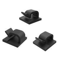 XK001 Self-Adhesive Cable Holder, Dashcam/Wire R-Type Organizer Clip Black (No Adhesive)