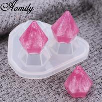 Aomily Silicone Resin Epoxy Mold Diamond Decoration Pendant Making Accessories Molds Cake Molds Crystal Diamond Molds Baking