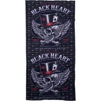 Daugiafunkcis kaklo šildytuvas W-TEC Black Heart Scarfest - Wings Skull