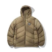 Li Ning Down Jackets Men's Brown All Over Print/Olive All Over Print Hooded Moderate AYMV527-1 M