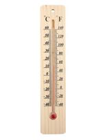 Wooden Thermometer Wall Thermometer Natural Wood Construction A beige