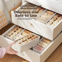 Bangnimeijia 3-Pack Underwear Storage Box, Foldable Organizer, Closet Drawer-Style Sock And Panty Organizer