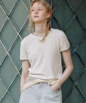 Annies Feather Half Sleeve Knit (Ivory) Ivory