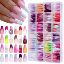 288 Pieces Assorted Size Press On Nail Full Coverage Glossy Artificial Fingernails Perfect for Home or Salon Use 1