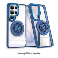 CAXITON Magnetic Ring Stand Case for Samsung S25 Ultra tamsiai mėlyna spalva