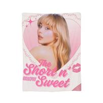 Sabrina Carpenter Blanket Fleece Spring/Autumn Portable Lightweight Throw Blanket for Bedding Travel Plush Thin Quilt Size: 75*100cm, Weight: 230 GSM