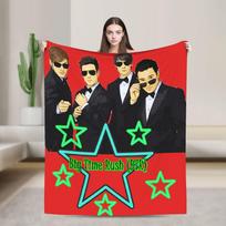 Big Time Rush Band Flannel Blanket Winter Super Soft Throw Blanket for Girls Boys Outdoor Funny Bedspread Sofa Bed Cover Size: 75*100cm, Weight: 230 GSM