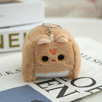 Stuffed Animal Calico Cat Plush Toy Block Cat Kitten Plush Doll Keyring  Girl Toys Orange Cat