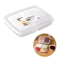 Refrigerator Frozen Meat Four-Compartment Storage Box Food-Grade Freezer Box Vegetable Plate Fresh-Keeping Box gryna