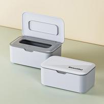 Wet Tissue Box Desktop Seal Baby Wipes Paper Storage Box Household Plastic Dust-Proof With Lid Tissue Box For Home Office Decor mėlyna