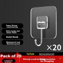 CHUSHE Strong Adhesive Wall Hooks with Suction Cup, No Trace Nail Rack for Kitchen, Wall Hanging, Heavy Duty Hooks