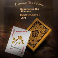 Wangjing Poker Playing Cards, Guandan Poker, Durable And Bendable Cards, Professional Blue Core Paper Rose Series, One Pack of Six Decks