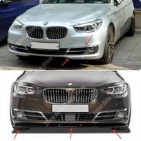 ABS Priekinio Buferio Lūpos Spoilerio Daliklis BMW 5 Gran Turismo F07 GT 2009-2017 520i 520d 530i 530d 535i 535d 550i Kėbulo Rinkiniams Tiuningui Facelift-Black black