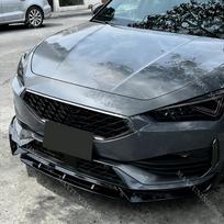 Front Bumper Lip Diffuser For SEAT Cupra Leon VZ TSI Sportstourer VZ 2021-2025 Spoiler Splitter Deflector Body Guard Decorate 21-23 Gloss Black