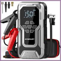 6000A Jump Starter with Air Compressor, 150PSI Tire Inflator, 12V Portable Jump Pack for All Gas & 10L Diesel, 800LM Flashlight