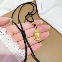 Fashion High Quality Buddha Head Pendant Necklace For Men Women Amulet Necklace Buddhist Religious Jewelry Accessories Gifts OneSize