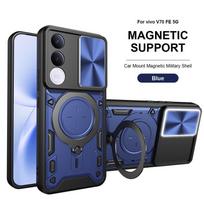 For Vivo V70 FE 5G Case Armor Magnetic Ring Stand Silicone Shockproof Phone Cover for VIVO vivo V70FE Slide Camera Protect Funda vivo V70 FE