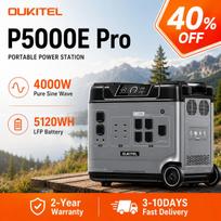 Nešiojama elektrinė stotelė OUKITEL P5000E Pro, 4000W išėjimo galia, 5120Wh LiFePO4 4000W