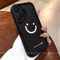 Pura 70 Pro Shockproof Silicone Case Full Coverage Cartoon Smile Design With Colorful Outline Huawei Pura 70
