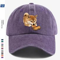 pc Shiba Inu Eating Dorayaki Print Baseball Cap  Cute Themed Adjustable Cap Suitable for Daily Outfits Pet Lovers Gift Unise (as the picture,1pc)