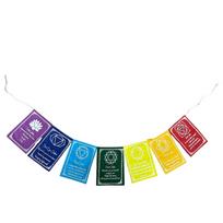 Awpflag-09 large flags 7 chakra colors and mantra