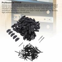 100pcs Easy Installation Hidden Deck Fasteners Nylon Composite Decking Clips  Outdoor