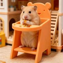 Mini žiurkėno valgomoji kėdutė Meškiuko formos Mažo augintinio sėdynė Nauja mini augintinio kėdutė Hamsterio narvo dekoras rožinė