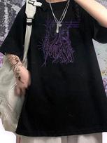 Oversized basic T-shirt – Gothic, Opium, Y2K, Drain style 3XL