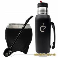 Kompletny zestaw torpedo do yerba mate: tykwa inox matero, bombilla, termos