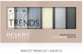 Paleta cieni do powiek revers city trends 14 - 6 odcieni, mix wykończeń