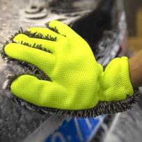 Waterproof Layer Microfiber Wash Mitts Remove Dust Brush  Motorcycle Washer Care geltona