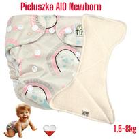 Pieluszka wielorazowa aio newborn kieszonka bambus- tęcza nappime