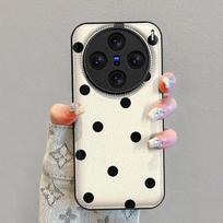Premium Shockproof Silicone Phone Case Vivo X200 X100 Pro With Lanyard Polka Dot Design Full Coverage vivo X200 Pro