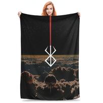 Japan Anime Berserk Swordsman Manga Guts Blanket Warm Fleece Sofa Throw Blanket for Couch Bedding Office Throws Bedspread Quilt Size: 75*100cm, Weight: 230 GSM