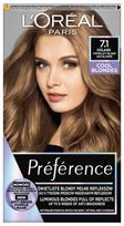 Loreal preference cool blondes farba do włosów - 7.1 iceland popielaty blond (2x60ml, 54ml)