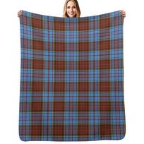 Clan Anderson Tartan Throw Blanket Lightweight Warm Blanket for Indoor Outdoor Use Size: 75*100cm, Weight: 230 GSM