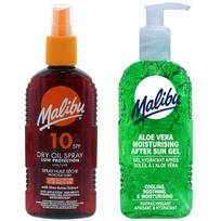 Malibu spf10 bronzinis aliejus 200ml + alavijo gelis po įdegio 200ml