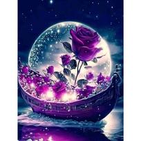 DIY Full round diamond painting Cross stitch 3D pretty flower scene Home decorative art painting Diamond painting 5d diamond art painting Full Round 25X37.5CM