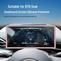 BYD Seal Car Display Silicone Protective Frame Set for Interior Modification 10.25-inch instrument frame set rožinė