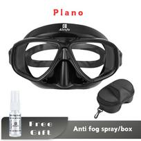 Hyperopia Diving Mask with Tempered Glasses Lens. Antifog Spray,Farsighted Dive Glasses swimming Goggles with nose cover