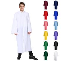 Unisex choro chalatai bažnyčios krikšto sutvirtinimo kostiumui, baigimo suknelė klebono ir teisėjo chalatai XXXL juoda